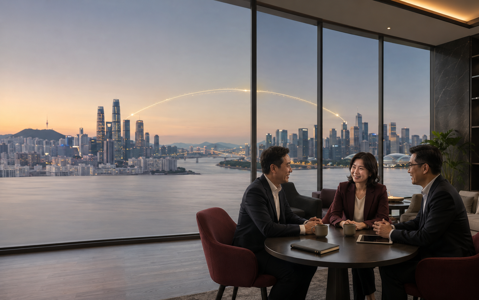 INOH Group contact network connecting Seoul and Singapore