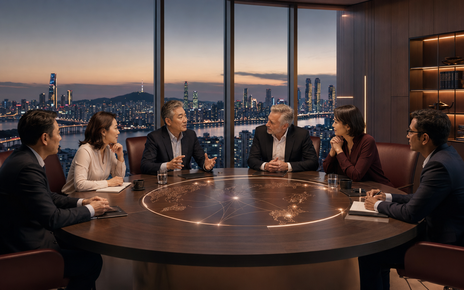 Leadership network connecting Seoul, Singapore and global markets